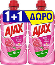 AJAX ΥΓΡΟ ΚΑΘΑΡΙΣΤΙΚΟ AJAX FETE DES FLEURS ΡΟΔΟ ΤΗΣ ΑΥΓΗΣ 1LT 1+1 ΔΩΡΟ