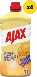 AJAX ΥΓΡΟ ΚΑΘΑΡΙΣΤΙΚΟ AJAX ΣΑΠΟΥΝΙ ΜΑΣΣΑΛΙΑΣ 4LT(4Χ1LT)