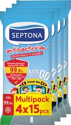 ΑΝΤΙΒΑΚΤΗΡΙΑΚΑ ΜΑΝΤΗΛΑΚΙΑ SEPTONA REFRESH 15ΤΕΜ. KIDS ON THE GO 4Χ15ΤΜΧ