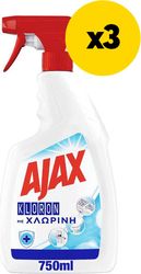 AJAX ΚΑΘAΡΙΣΤΙΚΟ ΕΠΙΦΑΝΕΙΩΝ AJAΧ ΜΕ ΚΛΟΡΟΝ ΑΝΤΛΙΑ 2250ΜΛ(3Χ750ML)