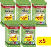 HANKIES ΑΝΤΙΒΑΚΤΗΡΙΔΙΑΚΑ ΜΑΝΤΗΛΙΑ WET HANKIES ANTIBACTERIAL LEMON QUATTRO PACK 4X15 X5