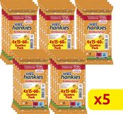 HANKIES ΑΝΤΙΒΑΚΤΗΡΙΔΙΑΚΑ ΜΑΝΤΗΛΙΑ WET HANKIES ANTIB. ORANGE QUATTRO PACK 4X15 X5