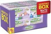 BABYLINO ΜΩΡΟΜΑΝΤΗΛΑ BABYCARE CALMING SUPER VALUE BOX 1152 16Χ72TΜ
