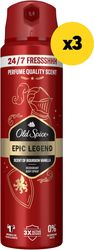 OLD SPICE ΑΠΟΣΜΗΤΙΚΟ OLD SPICE SPRAY EPIC LEGEND 450ΜΛ(3Χ150ML)