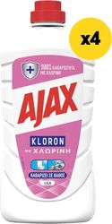 AJAX ΥΓΡΟ ΚΑΘΑΡΙΣΤΙΚΟ AJAX KLORON LILA 4ΛΤ(4Χ1LT)