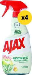 AJAX ΚΑΘΑΡΙΣΤΙΚΟ ΕΠΙΦΑΝΕΙΩΝ AJAX ΑΠΟΛΥΜΑΝΤΙΚΟ ΜΕ ΑΙΘΕΡΙΑ ΕΛΑΙΑ ΑΝΤΛΙΑ 2000ΜΛ (4Χ500ΜΛ)