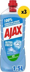 AJAX ΥΓΡΟ ΚΑΘΑΡΙΣΤΙΚΟ AJAX ULTRA FRESH 4500ΛΤ(3Χ1,5LT)