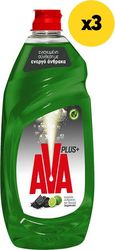 AVA AVA ΥΓΡΟ ΠΙΑΤΩΝ HAND DISH GREEN PLUS+ 2700ΜΛ (3Χ900ML)