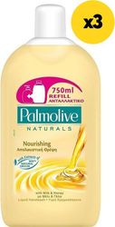 ΚΡΕΜΟΣΑΠΟΥΝΟ PALMOLIVE ΜΕΛΙ&amp; ΓΑΛΑ ΑΝΤ/ΚΟ 2250ML(3X750ML)