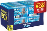 BABYLINO ΜΩΡΟΜΑΝΤΗΛΑ BABYCARE 99% WATER 1152 16Χ72TΜΧ