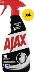 AJAX ΚΑΘΑΡΙΣΤΙΚΟ ΕΠΙΦΑΝΕΙΩΝ AJAX WC EXPERT ΑΝΤΛΙΑ 2000ML(4Χ500ML)