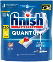 FINISH QUANTUM ALL IN 1 ΚΑΨΟΥΛΕΣ ΠΛΥΝΤΗΡΙΟΥ ΠΙΑΤΩΝ 120 ΤΜΧ LEMON