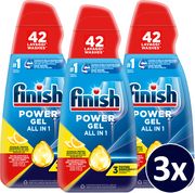 FINISH POWER GEL FRESH ΥΓΡΟ ΠΛΥΝΤΗΡΙΟΥ ΠΙΑΤΩΝ ΜΕ ΑΡΩΜΑ ΛΕΜΟΝΙ 940ML 42 ΜΕΖΟΥΡΕΣ X3