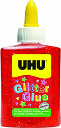 UHU ΚΟΛΛΑ UHU GLITTER ΚΟΚΚΙΝΟ ΓΙΑ ΧΕΙΡΟΤΕΧΝΙΕΣ 90GR