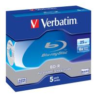 VERBATIM BLU-RAY BD-R 6X 25GB JEWEL CASE 5PCS
