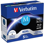 VERBATIM VERBATIM 43834 BD-R M-DISC 100GB X4 PRINTABLE 5PCS