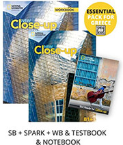 NEW CLOSE UP B1+ ESSENTIAL PACK FOR GREECE (STUDENTS BOOK-SPARK-WORKBOOK-TESTBOOK-NOTEBOOK)