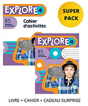 EXPLORE 4 SUPER PACK (LIVRE + CAHIER + CADEAU SURPRISE)