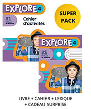 EXPLORE 4 SUPER PACK (LIVRE + CAHIER + LEXIQUE + CADEAU SURPRISE)