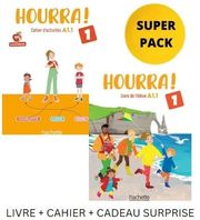 HOURRA! 1 SUPER PACK (LIVRE + CAHIER + CADEAU SURPRISE)
