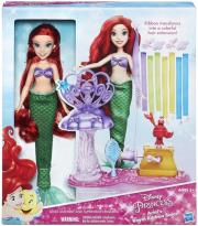 DISNEY PRINCESS DELUXE HAIR PLAY FASHION DOLL ASST ARIEL'S ROYAL RIBBON SALON (B6835)