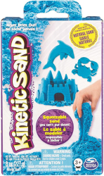 SPIN MASTER KINETIC SAND - NEON BLUE BASIC SAND 8OZ BOX (6033332BLUE)