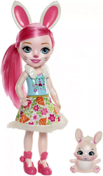 MATTEL ENCHANTIMALS HUGGABLE CUTIES BIG DOLL - BREE BUNNY TWIST (30CM) (FRH52)