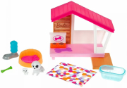 MATTEL BARBIE: MINI PLAYSET WITH 2 PET PUPPIES, DOGHOUSE AND PET ACCESSORIES (GRG78)