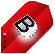 BULLS ΦΤΕΡΑ BULLS DART 5-STAR FLIGHTS SLIM RED