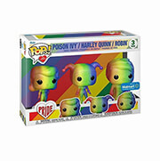 FUNKO POPS! WITH PURPOSE DC PRIDE: 3-PACK HEROES - POISON IVY, HARLEY QUINN, ROBIN VINYL FIGURE
