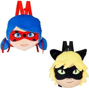 PMI P.M.I. MIRACULOUS PLUSH BACKPACKS 30CM (RANDOM 2 CHARACTERS LADY BUG/BLACK-CAT NOAR)