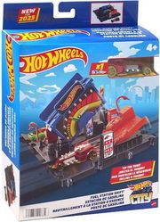MATTEL HOT WHEELS CITY - FUEL STATION SHIFT TRACK SET