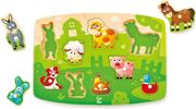 HAPE HAPE FARMYARD PEG PUZZLE (E1408A) - ΠΟΛΥΧΡΩΜΟ ΠΑΖΛ ΜΕ ΖΩΑΚΙΑ - 10ΤΕΜ.