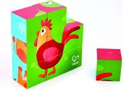 HAPE HAPE HAPPY PUZZLES FARM ANIMAL BLOCK (E1618A) - ΠΑΖΛ ΚΥΒΩΝ ΤΑ ΖΩΑ ΤΗΣ ΦΑΡΜΑΣ - 12 ΤΕΜ.