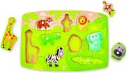 HAPE HAPPY PUZZLES JUNGLE PEG PUZZLE (E1405A) - ΠΑΖΛ ΜΕ ΤΑ ΖΩΑ ΤΗΣ ΖΟΥΓΚΛΑΣ - 10ΤΕΜ.