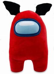 YUME TOYS YUME AMONG US OFFICIAL 12'' PLUSH WITH ACCESSORY RED WITH BAT WINGS