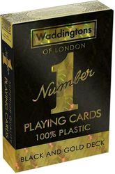 WINNING MOVES WINNING MOVES: WADDINGTONS NO.1 - BLACK AND GOLD DECK PLAYING CARDS