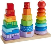 FISHER PRICE FISHER-PRICE - WOODEN STACKING SHAPE SORTER
