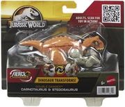JURASSIC WORLD FIERCE CHANGERS DOUBLE DANGER - CARNOTAURUS &amp; STEGOSAURUS