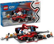 LEGO CITY 60443 F1 PIT STOP &amp; PIT CREW WITH FERRARI CAR