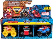 MARVEL MONSTER JAM: MINI JAMS - IRON MAN / VENOM / THE AMAZING SPIDER-MAN 3PACK