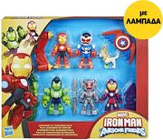 ΛΑΜΠΑΔΑ HASBRO MARVEL IRON MAN AND HIS AWESOME FRIENDS ARMORED UP AVENGERS PACK - FIGURES