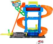 MATTEL HOT WHEELS CITY: COLOR SHIFTERS - TUNNEL TWIST CAR WASH PLAYSET