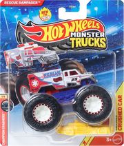 MATTEL HOT WHEELS MONSTER TRUCKS: CHAMPION CRASHERS - RESUE RAMPAGER DIE-CAST VEHICLE