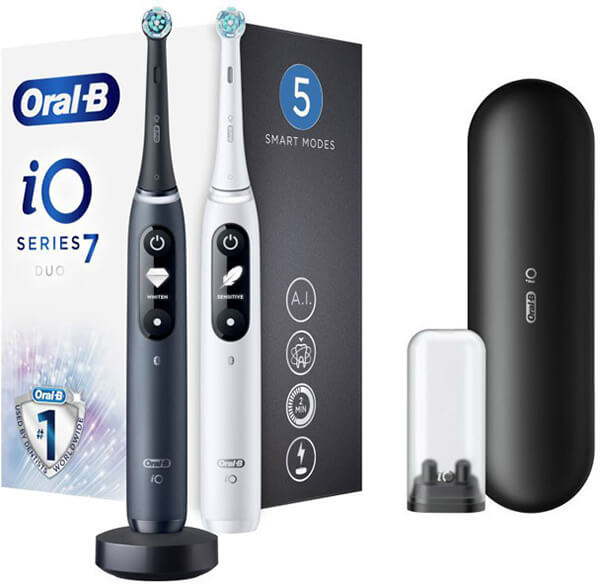 ΗΛΕΚΤΡΙΚΗ ΟΔΟΝΤΟΒΟΥΡΤΣΑ ORAL-B IO7 MAGNETIC DUO BLACK &amp; WHITE 81769547