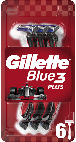 ΞΥΡΑΦΑΚΙΑ GILLETTE 80718389 BLUE 3 PLUS RED ΜΙΑΣ ΧΡΗΣΗΣ 6TMX