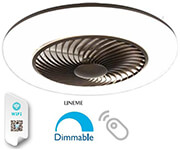 LINEME ΑΝΕΜΙΣΤΗΡΑΣ ΜΠΛΑΦΟΝΙΕΡΑ 12'' LED 35W CIERZONUOVO ΜΕ ΤΗΛΕΧΕΙΡΙΣΤΗΡΙΟ ΚΑΦΕ 02-00179