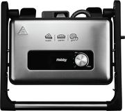 HOBBY HOBBY ΨΗΣΤΙΕΡΑ PANINI 1500W ΓΚΡΙΛ ΙΝΟΧ/ΜΑΥΡΗ HPG-40452