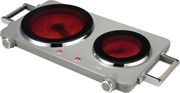 HOBBY HOBBY ΚΕΡΑΜΙΚΗ ΕΣΤΙΑ ΔΙΠΛΗ 22CM+16.5CM ΔΙΑΜ 2500W ΓΚΡΙ HCP-40436