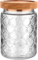 ESTIA ESTIA ΔΟΧΕΙΟ ΑΠΟΘΗΚΕΥΣΗΣ ACACIA ΓΥΑΛΙΝΟ 700ML 14X10CM ΑΝΑΓΛΥΦΟ 01-23607